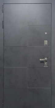 Стальная дверь с отделкой панелями МДФ цвета графит Стальная дверь с отделкой панелями МДФ цвета графит